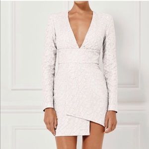 Misha Collection White Long Sleeve Mini Dress